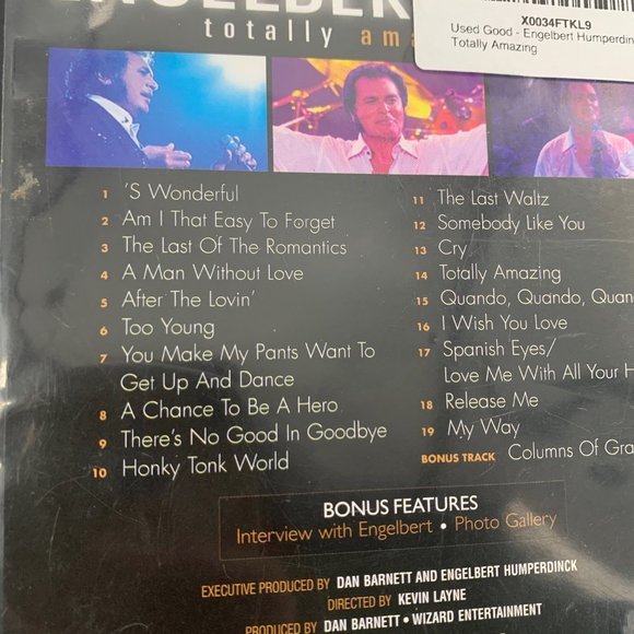 Engelbert Totally Amazing DVD Music Concert Live‎ Bonus Interview Photo Gallery - Picture 7 of 13